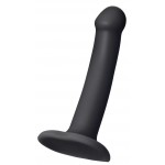 Черный фаллос на присоске Silicone Bendable Dildo S - 17 см.