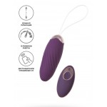 Фиолетовое виброяйцо с имитацией фрикций Bumpy