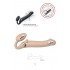 Телесный безремневой вибрострапон Vibrating Bendable Strap-On - size L