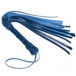Синяя многохвостая лаковая плеть - 40 см.