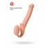 Телесный безремневой страпон Silicone Bendable Strap-On - size M