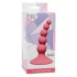 Розовая анальная пробка Ribbed Plug Pink - 10,5 см.